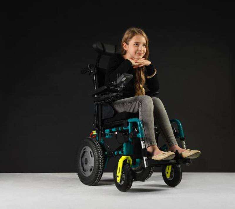 FAUTEUIL ROULANT ELECTRIQUE ENFANT ESPRIT ACTION JUNIOR JAC MEDICAL TECHNICIEN DE SANTE SAINT-VICTORET
