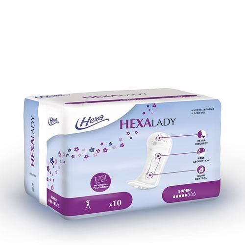 Protections pour incontinence légère pour femme Hexa Lady Super chez JAC Médical Technicien de Santé à Saint-Victoret