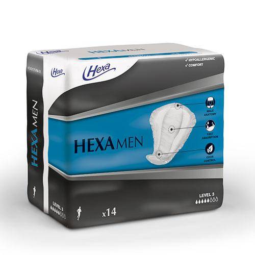 Protection masculine pour incontinence légère ou modérée Hexa Men chez JAC Médical Technicien de Santé à Saint-Victoret