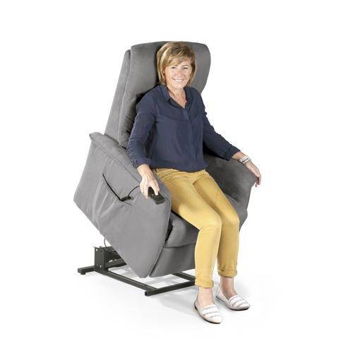Fauteuil releveur confort pour salon Initio gris microfibre 1 moteur chez JAC MEDICAL à Saint-Victoret