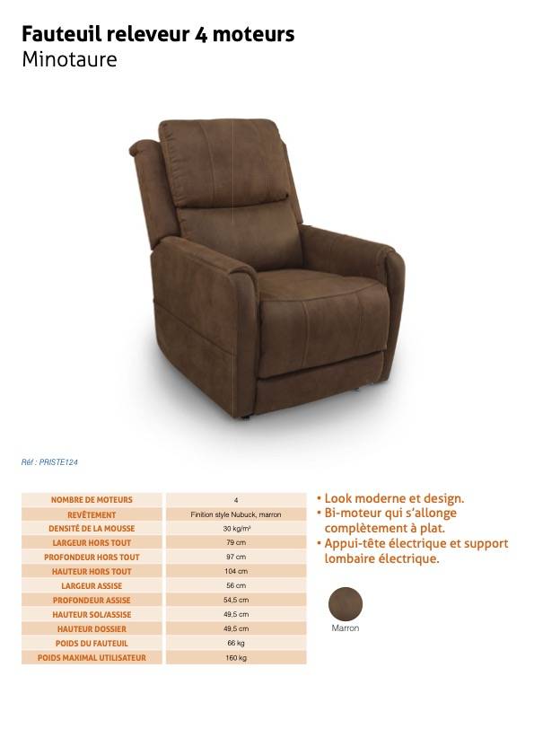 Vente de fauteuil releveur de salon confort multi positions 4 moteurs sur Marignane